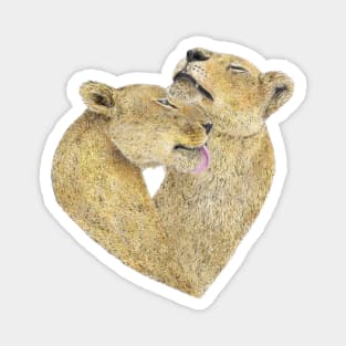 Lioness Lovers Magnet