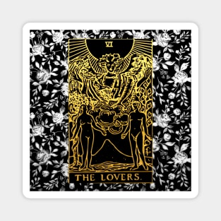 Floral Tarot Print - The Lovers Magnet