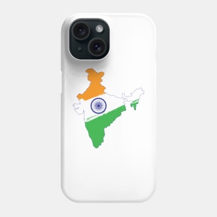 Map of India in Tricolor with Ashoka Chakra Desi Indian Phone Case