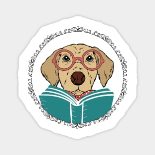 Reading Dog Magnet