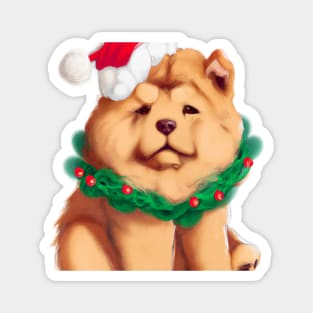 Cute Chow Chow Drawing Magnet