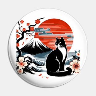 Kawaii Cat Anime Japanese Retro Funny Cat Pin