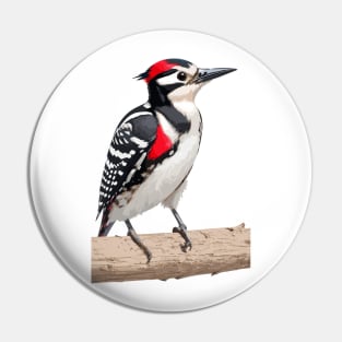 Downy woodpecker Bird Pin