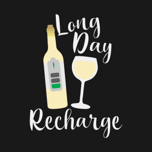 Long Day Recharge White Wine T-Shirt