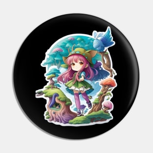 Chibi Adventurer Girl Pin