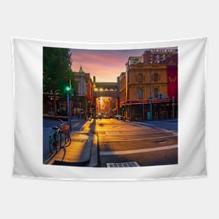 Melbourne Chinatown sunset Tapestry