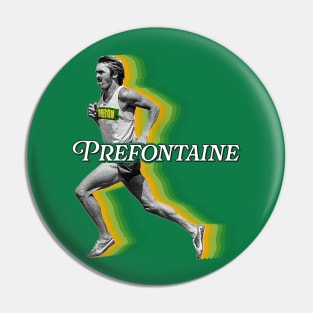 Retro Steve Prefontaine Running Form Fade Pin