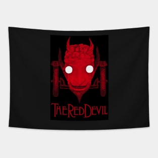 The Red Devil Car (Lettered) Tapestry