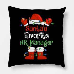 Santa's Favorite HR Manager Funny Christmas Pajamas Pillow