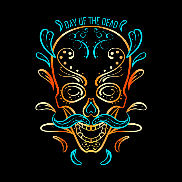 Stylized Painting Of A Sugar Skull For Day Of The Dead by SinBle