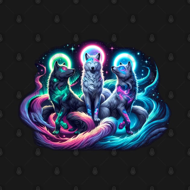 Three Cosmic Wolves by tracydixon