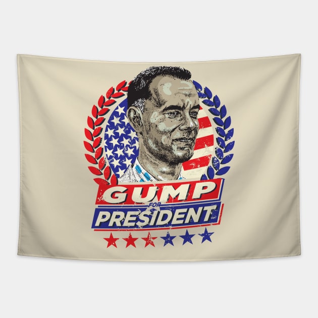 Gump For President Tapestry by Alema Art