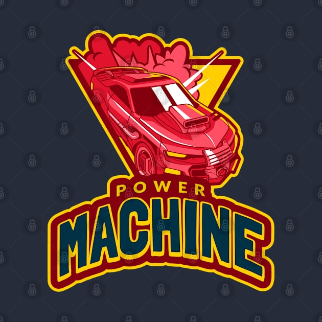 Power Machine Gaming Design T-shirt Coffee Mug Apparel Notebook Sticker Gift Mobile Cover by Eemwal Design