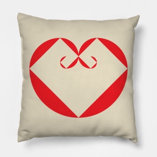 Apple heart geometric Pillow