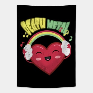 Death Metal Cute Heart Tapestry