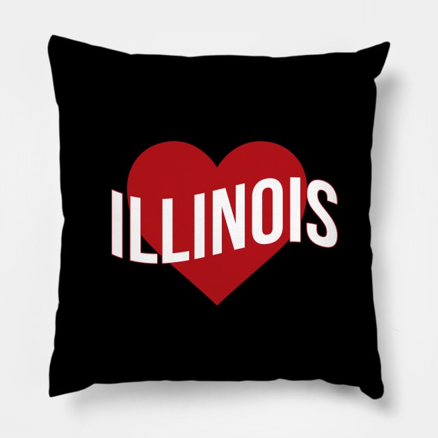 Illinois Love Pillow by Novel_Designs