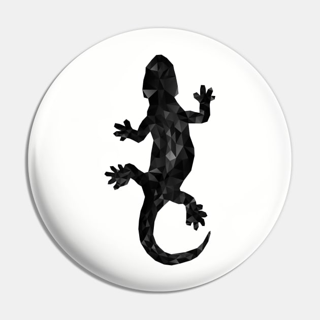 Black Barcelona City Lizard Pin by XOOXOO