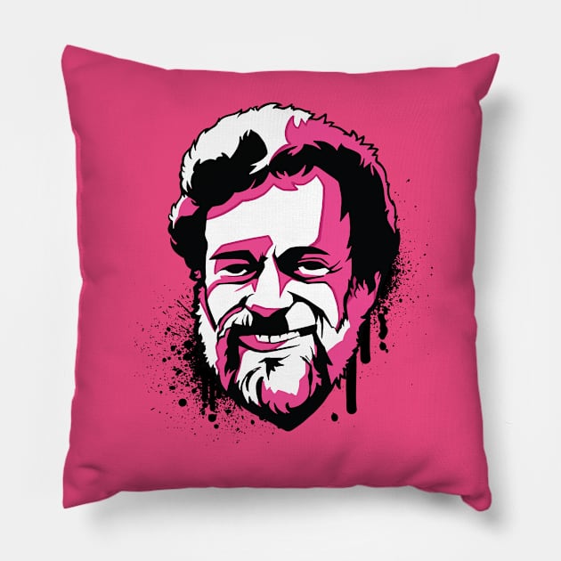 Terrence Kemp pink portrait Pillow by Christyn Evans