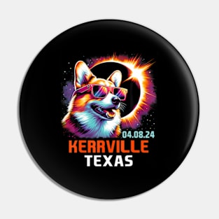 Kerrville Texas Total Solar Eclipse 2024 Corgi Dog Pin