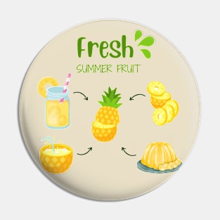 Pineapple Fresh Summer Fruit Pin