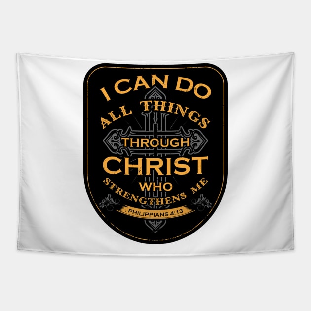 I can do all things through Christ Who Strengthens Me Tapestry by lando218