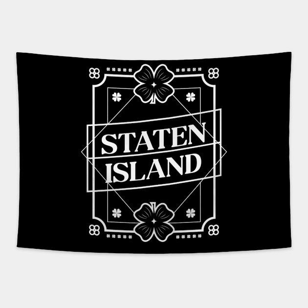 Staten Island New York NY Vintage Fancy NYC retro Tapestry by euheincaio