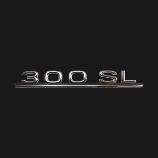 Mercedes-Benz 300 SL Convertible W198 Emblem on Black T-Shirt