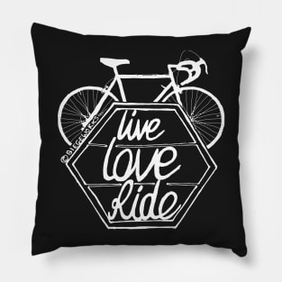 Live Love Ride (white) Pillow