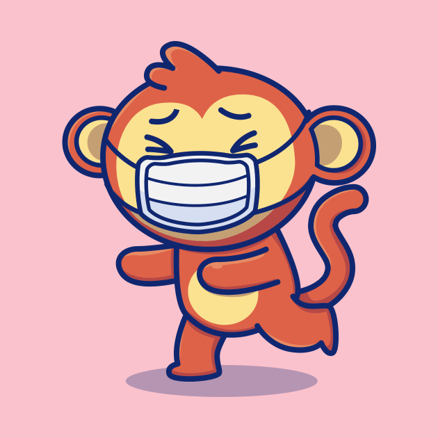 Cute Monkey Wearing Mask by Catalyst Labs