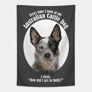 Lucky Australian Cattle Dog Tapestry