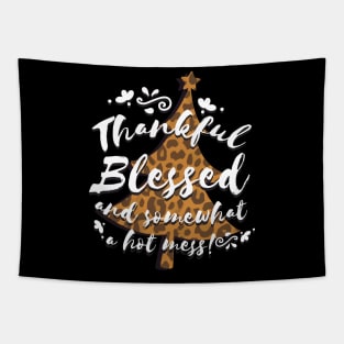 Thankful Leopard Tree - Holiday Charm Tapestry