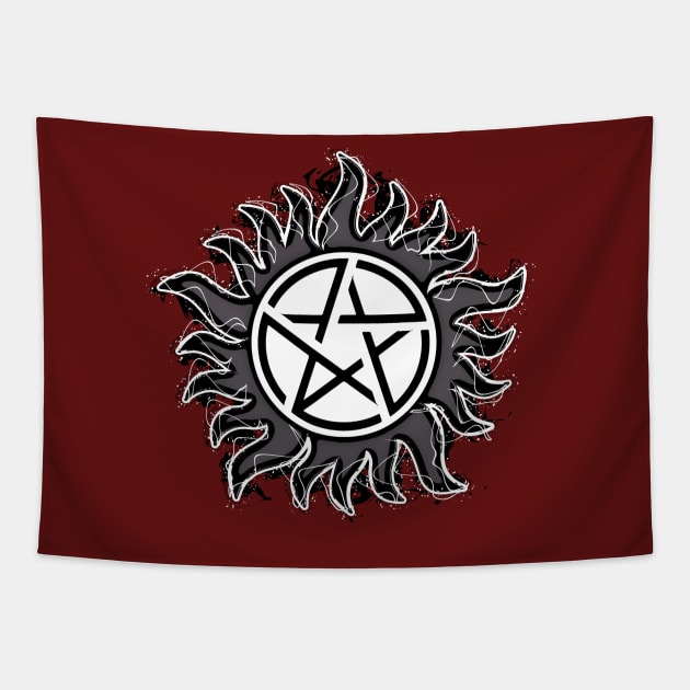 Supernatural Logo Tapestry by karutees