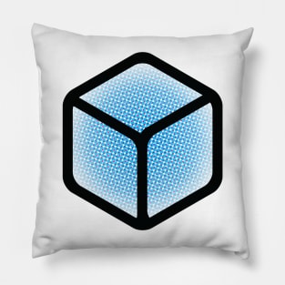 Cube Halftone Pixel Burst Pillow