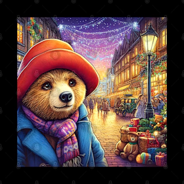 Charm and Cheer: Festive Paddington Bear Christmas Art Prints for a Whimsical Holiday Celebration! by insaneLEDP