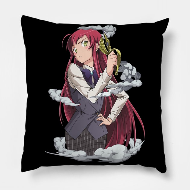 the devil is a part timer - Emilia Pillow by mounier