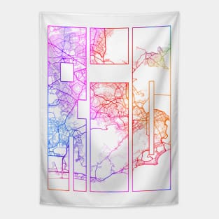 Rio de Janeiro, Brazil City Map Typography - Colorful Tapestry