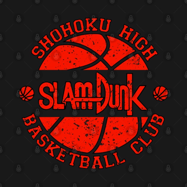 Slam Dunk Shohoku High School Vintage Logo by Mandra