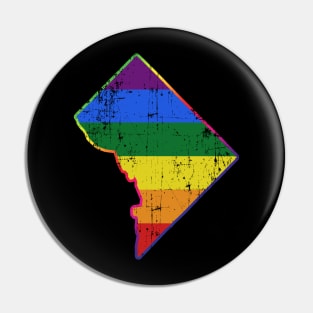 Washington DC Silhouette LGBT Pride Flag Pin