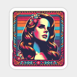 Lana Del Rey - Vintage Multicolor Iron On Design Magnet