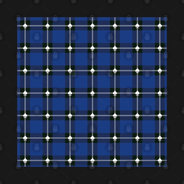 Plaid Dark Blue Spade by Cottonbutton