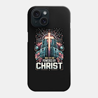 BUILT BY GOD POWERED BY CHRIST Christian designs Phone Case