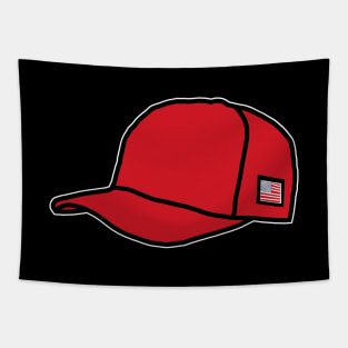 Trucker Hats Red Graphic Tapestry