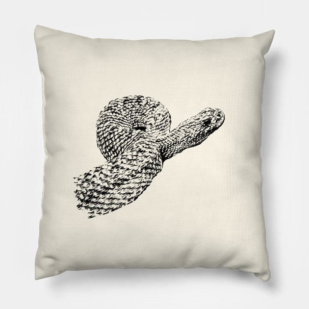 Uracoan rattlesnake Pillow by Guardi