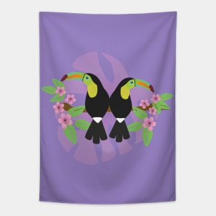 Keel billed toucans couple Tapestry