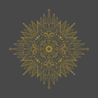 Sun and Moon Mandala Abstract Design T-Shirt