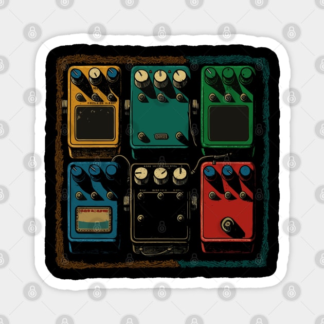 Guitar FX Pedal Board Magnet by DankFutura