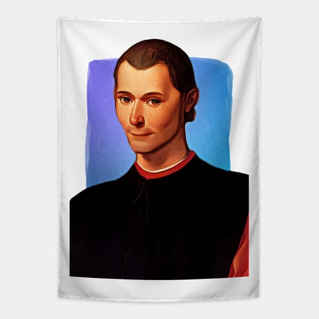 Italian Writer Niccolo Machiavelli illustration Tapestry by Litstoy 