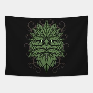 TRADITIONAL CELTIC WICCA PAGAN GREENMAN T-SHIRT AND MERCHANDISE Tapestry