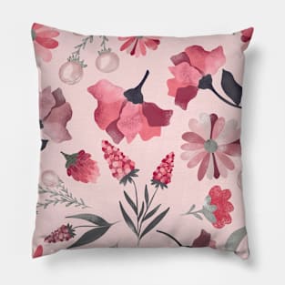 Scandinavian Summer Spring Flowers Pillow