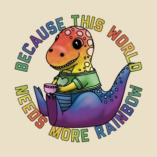 More Rainbow T-Rex T-Shirt